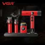 ست سشوار و ماشین اصلاح موی سر و صورت شارژی وی جی آر مدل Stepless pro مجموعه ۴ عددی - Image 2