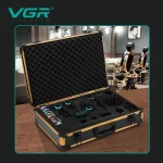 ست سشوار و ماشین اصلاح موی سر و صورت شارژی وی جی آر مدل Stepless pro مجموعه ۴ عددی - Image 7
