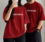 تیشرت طرح NEVER LOOK BACK